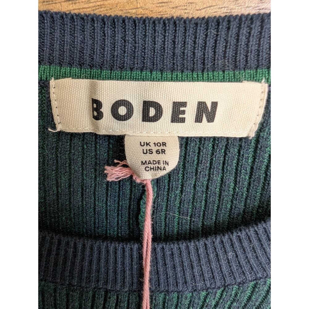 Boden Midi Dress Womens Size 6R Green Lola Knitted Long Sleeve Stretch Pullover - Picture 3 of 4